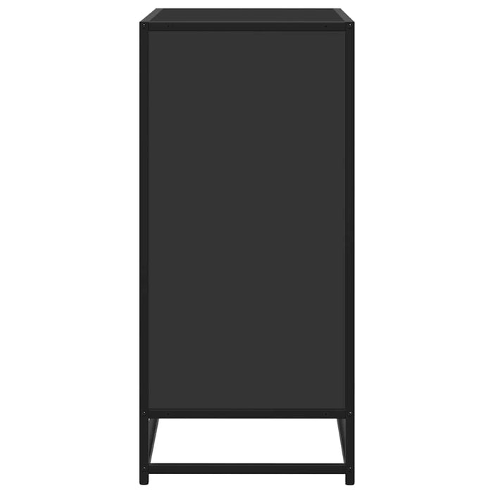 Dulap, negru, 68x35x76 cm, lemn prelucrat și metal - WALTI WALTI