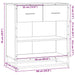 Bufetă gri Sonoma 68x35x76 cm din lemn prelucrat - WALTI WALTI