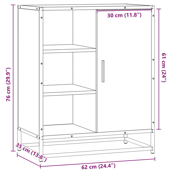 Dulap, gri sonoma, 62x35x76 cm, lemn prelucrat - WALTI WALTI