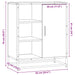 Dulap, stejar maro, 62x35x76 cm, lemn prelucrat - WALTI WALTI