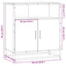 Bufetă Stejar afumat 68x35x76 cm Lemn prelucrat - WALTI WALTI