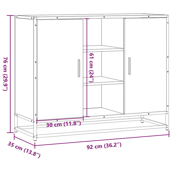 Dulap, stejar sonoma, 92x35x76 cm, lemn prelucrat - WALTI WALTI