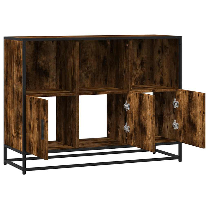 Dulap, stejar fumuriu, 100x35x76 cm, lemn compozit - WALTI WALTI