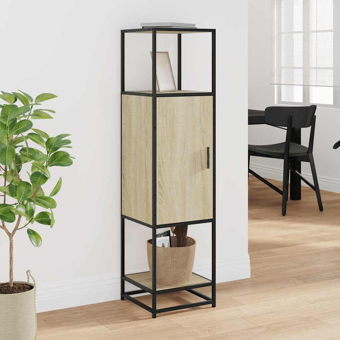 Dulapuru Stejar Sonoma 35,5x35x139 cm lemn și metal prelucrat - WALTI WALTI