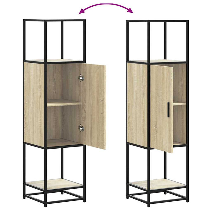 Dulapuru Stejar Sonoma 35,5x35x139 cm lemn și metal prelucrat - WALTI WALTI