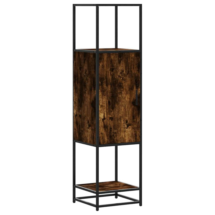 Dulapuru stejar afumat 35,5x35x139 cm lemn și metal prelucrat - WALTI WALTI