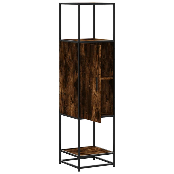 Dulapuru stejar afumat 35,5x35x139 cm lemn și metal prelucrat - WALTI WALTI