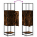 Dulapuru stejar afumat 35,5x35x139 cm lemn și metal prelucrat - WALTI WALTI