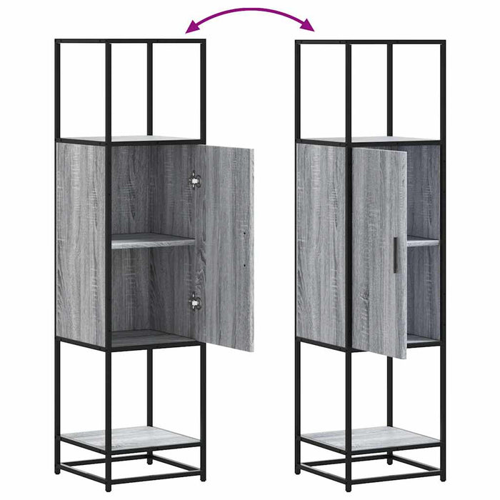 Dulap nalt gri Sonoma 35,5x35x139 cm lemn prelucrat - WALTI WALTI