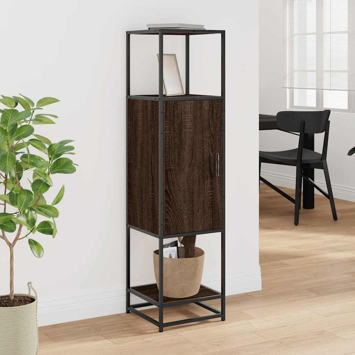 Dulapuru stejar maro 35,5x35x139 cm lemn și metal prelucrat - WALTI WALTI
