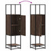 Dulapuru stejar maro 35,5x35x139 cm lemn și metal prelucrat - WALTI WALTI