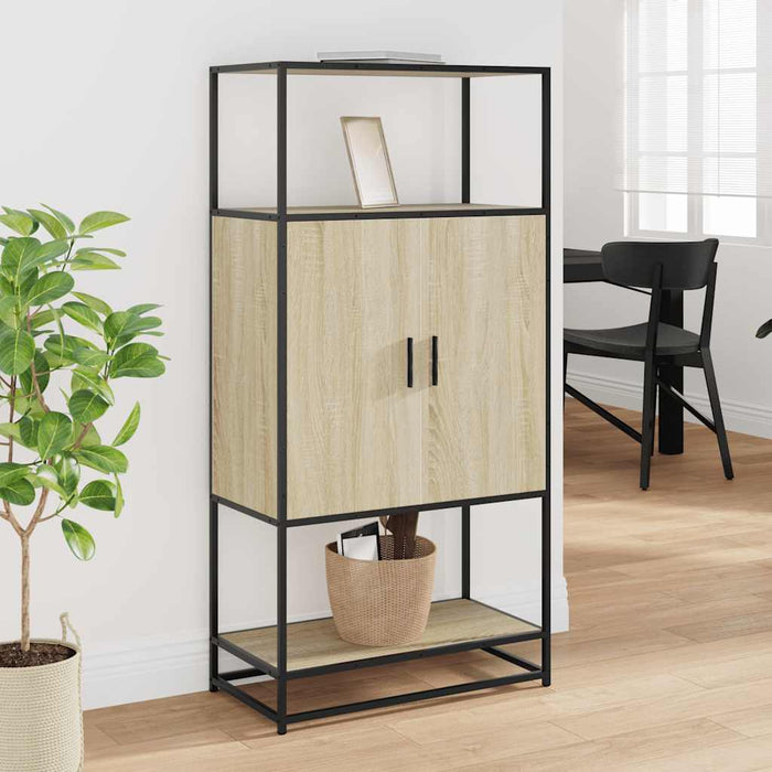 Dulapuru Stejar Sonoma 68x35x139 cm lemn și metal prelucrat - WALTI WALTI