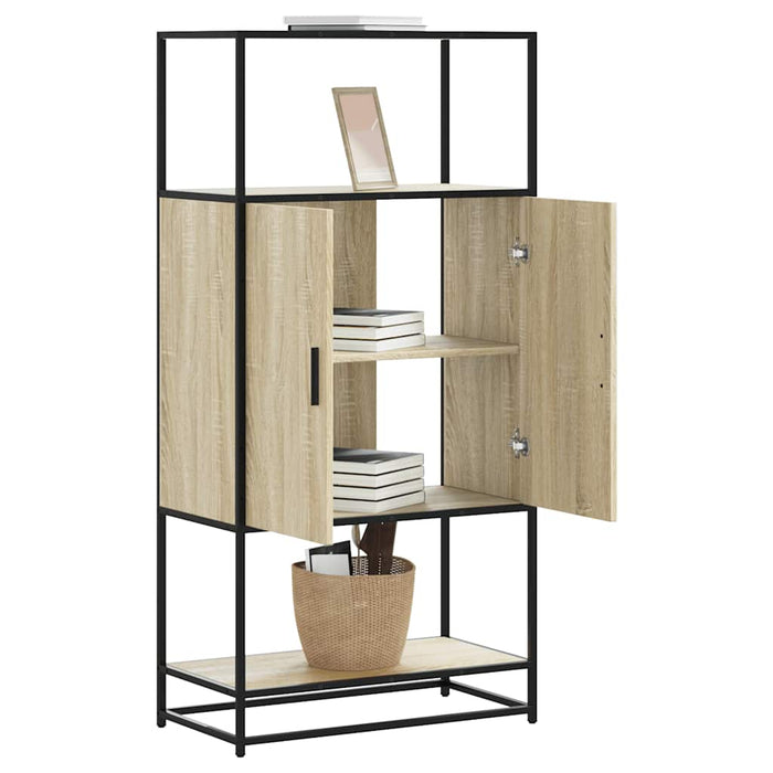 Dulapuru Stejar Sonoma 68x35x139 cm lemn și metal prelucrat - WALTI WALTI