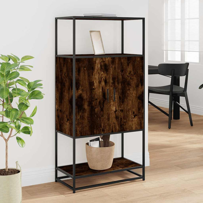 Dulapuru stejar afumat 68x35x139 cm lemn și metal prelucrat - WALTI WALTI