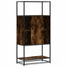 Dulapuru stejar afumat 68x35x139 cm lemn și metal prelucrat - WALTI WALTI