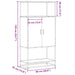 Dulapuru stejar afumat 68x35x139 cm lemn și metal prelucrat - WALTI WALTI