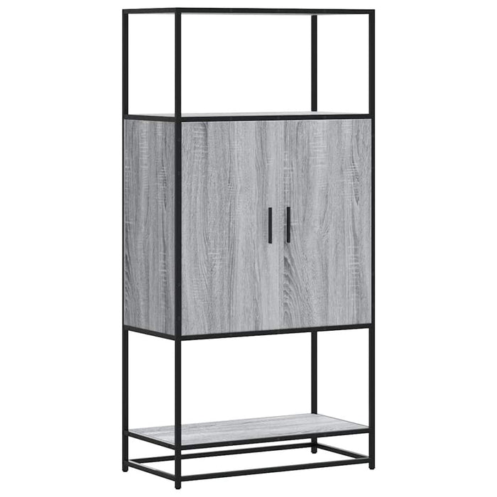 Dulap nalt gri Sonoma 68x35x139 cm lemn prelucrat - WALTI WALTI