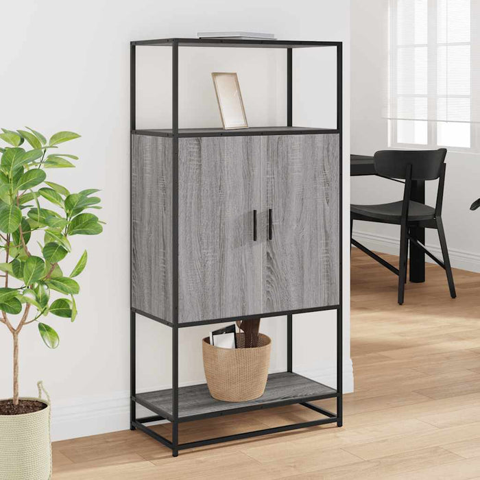 Dulap nalt gri Sonoma 68x35x139 cm lemn prelucrat - WALTI WALTI