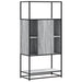Dulap nalt gri Sonoma 68x35x139 cm lemn prelucrat - WALTI WALTI