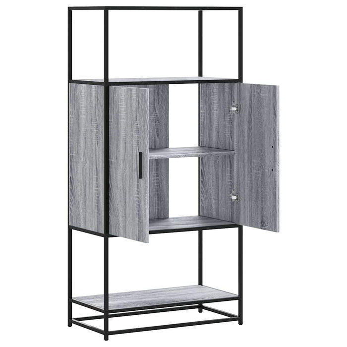 Dulap nalt gri Sonoma 68x35x139 cm lemn prelucrat - WALTI WALTI