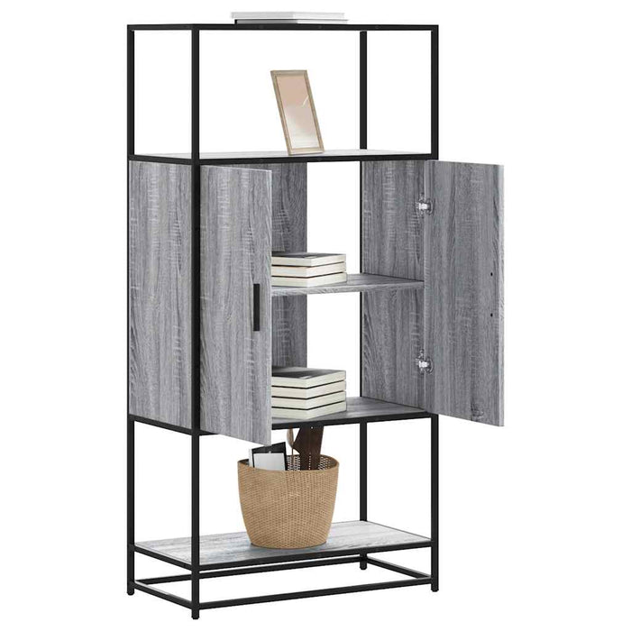 Dulap nalt gri Sonoma 68x35x139 cm lemn prelucrat - WALTI WALTI