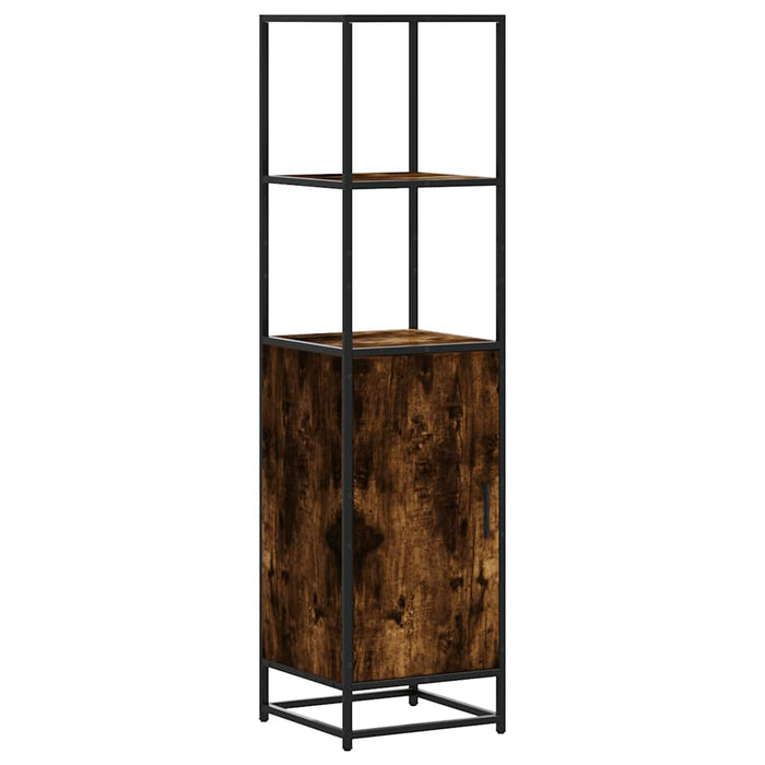 Dulapuru stejar afumat 35,5x35x139 cm lemn și metal prelucrat - WALTI WALTI