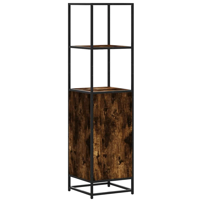 Dulapuru stejar afumat 35,5x35x139 cm lemn și metal prelucrat - WALTI WALTI