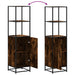 Dulapuru stejar afumat 35,5x35x139 cm lemn și metal prelucrat - WALTI WALTI