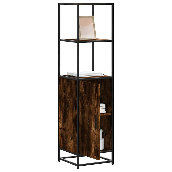 Dulapuru stejar afumat 35,5x35x139 cm lemn și metal prelucrat - WALTI WALTI
