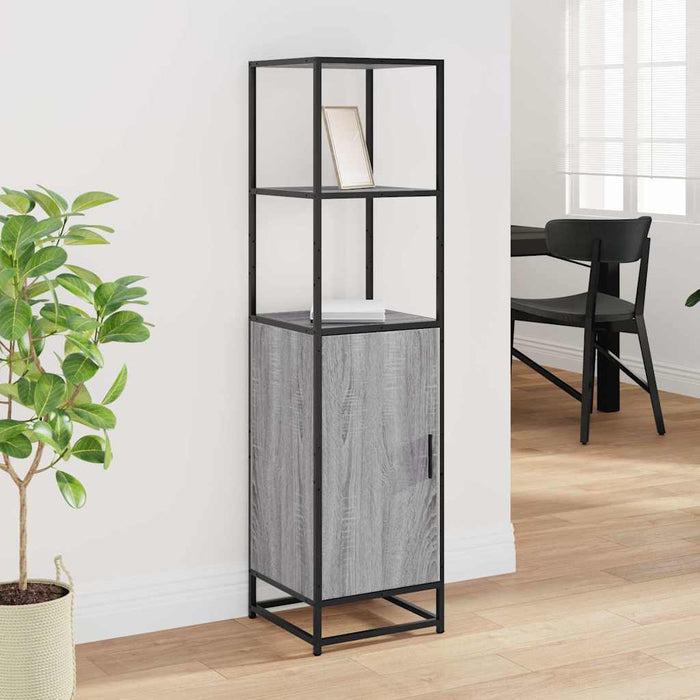 Dulap nalt gri Sonoma 35,5x35x139 cm lemn prelucrat - WALTI WALTI