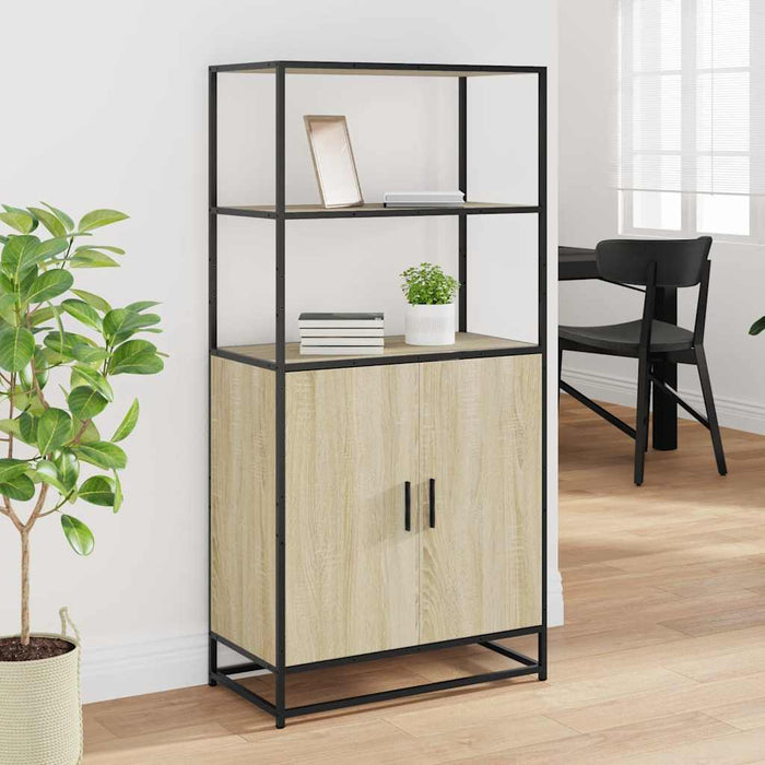 Dulapuru Stejar Sonoma 68x35x139 cm lemn și metal prelucrat - WALTI WALTI