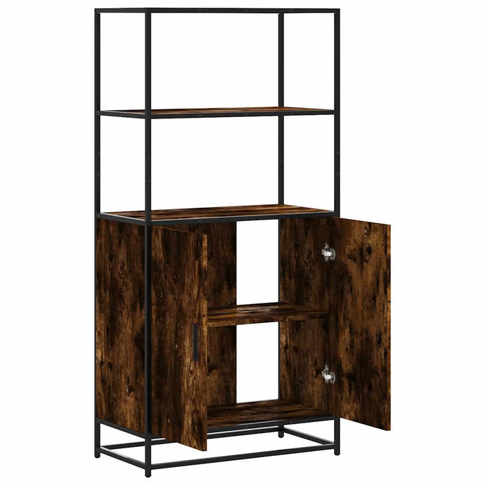 Dulapuru stejar afumat 68x35x139 cm lemn și metal prelucrat - WALTI WALTI