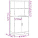 Dulapuru stejar afumat 68x35x139 cm lemn și metal prelucrat - WALTI WALTI