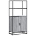 Dulap nalt gri Sonoma 68x35x139 cm lemn prelucrat - WALTI WALTI
