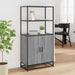 Dulap nalt gri Sonoma 68x35x139 cm lemn prelucrat - WALTI WALTI