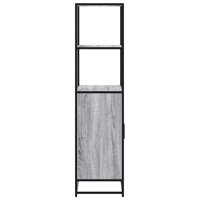 Dulap nalt gri Sonoma 68x35x139 cm lemn prelucrat - WALTI WALTI