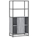 Dulap nalt gri Sonoma 68x35x139 cm lemn prelucrat - WALTI WALTI