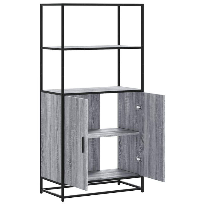Dulap nalt gri Sonoma 68x35x139 cm lemn prelucrat - WALTI WALTI
