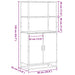Dulap nalt gri Sonoma 68x35x139 cm lemn prelucrat - WALTI WALTI