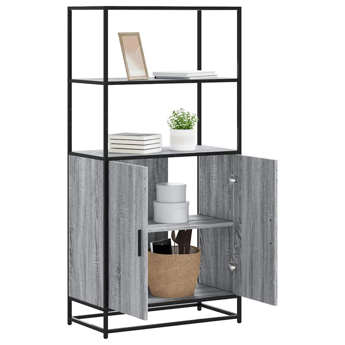 Dulap nalt gri Sonoma 68x35x139 cm lemn prelucrat - WALTI WALTI