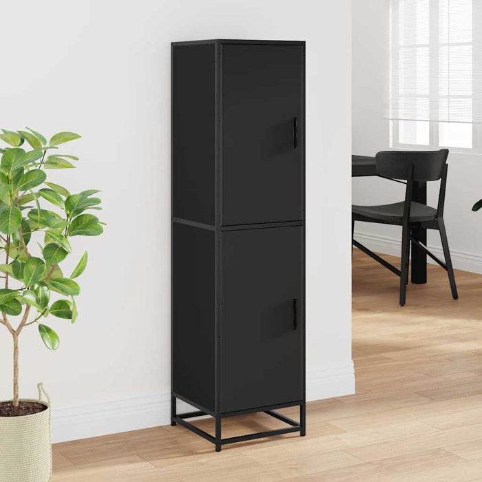 Dulapuru negru 35,5x35x139 cm lemn și metal prelucrat WALTI