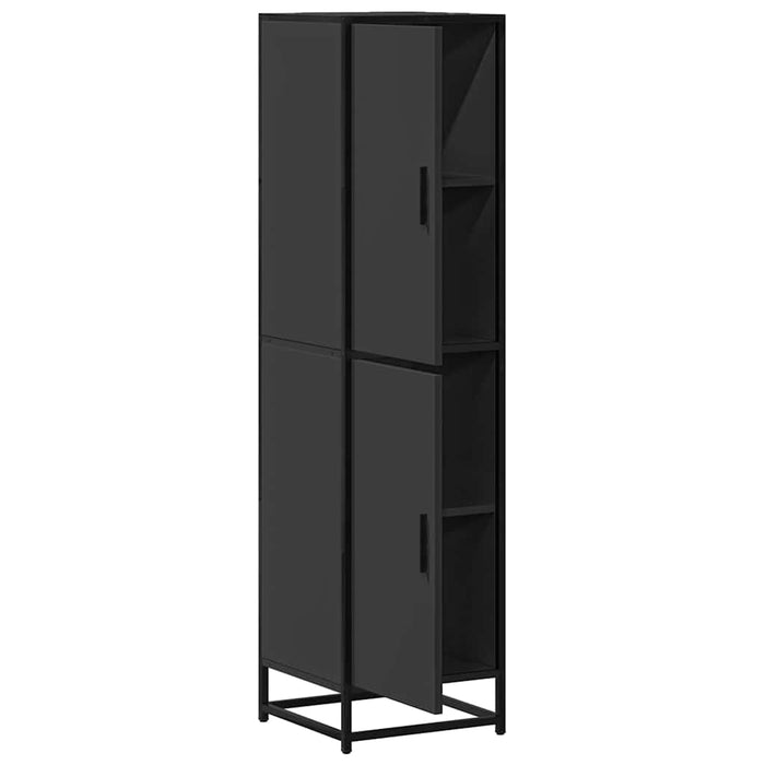 Dulapuru negru 35,5x35x139 cm lemn și metal prelucrat WALTI