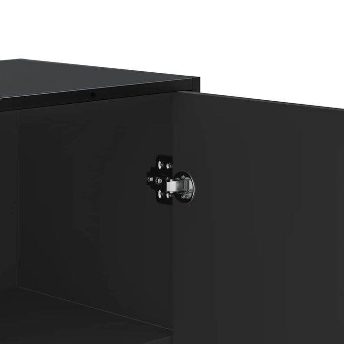 Dulapuru negru 35,5x35x139 cm lemn și metal prelucrat WALTI