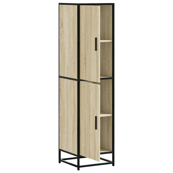 Dulapuru Stejar Sonoma 35,5x35x139 cm lemn și metal prelucrat WALTI