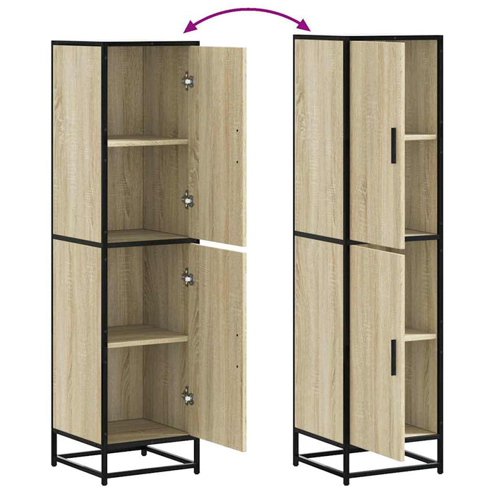 Dulapuru Stejar Sonoma 35,5x35x139 cm lemn și metal prelucrat WALTI