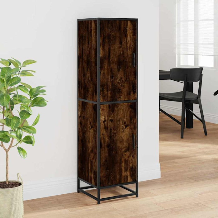 Dulapuru stejar afumat 35,5x35x139 cm lemn și metal prelucrat WALTI