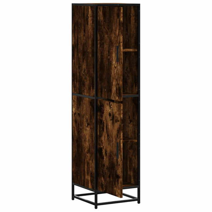 Dulapuru stejar afumat 35,5x35x139 cm lemn și metal prelucrat WALTI