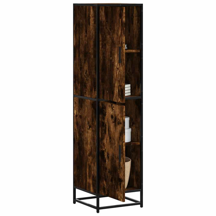 Dulapuru stejar afumat 35,5x35x139 cm lemn și metal prelucrat WALTI