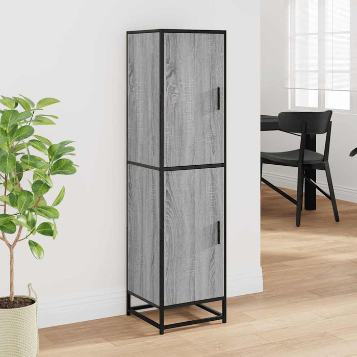 Dulap nalt gri Sonoma 35,5x35x139 cm lemn prelucrat - WALTI WALTI