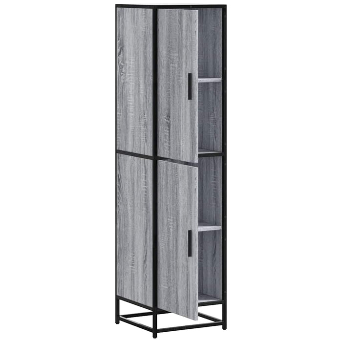 Dulap nalt gri Sonoma 35,5x35x139 cm lemn prelucrat - WALTI WALTI